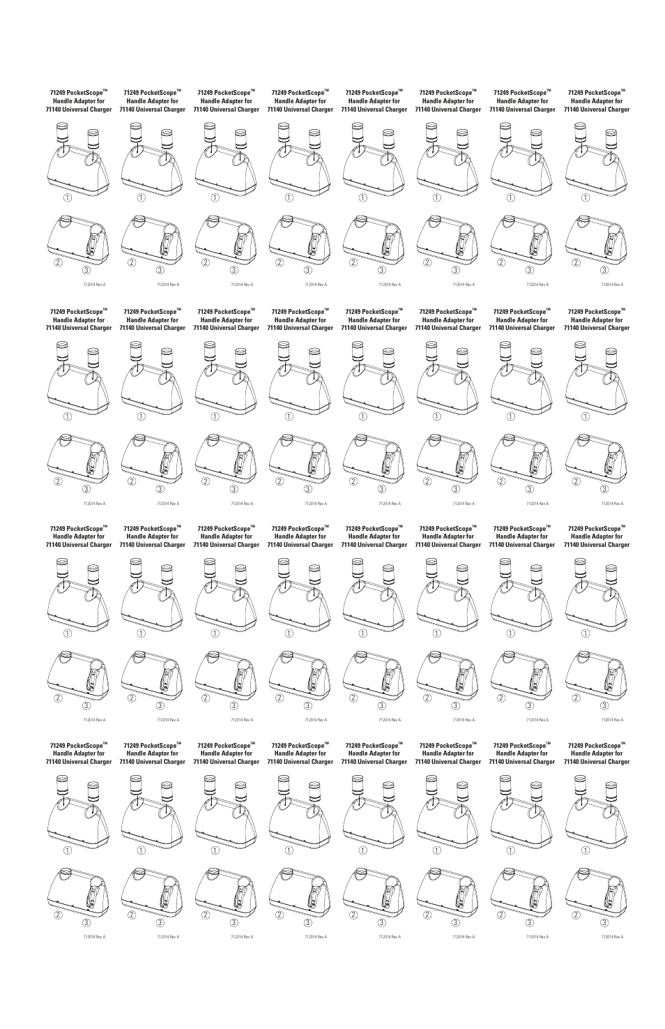 Welch Allyn 728 Adapter Instruction Card - Quick Reference Guide User Manual | 1 page