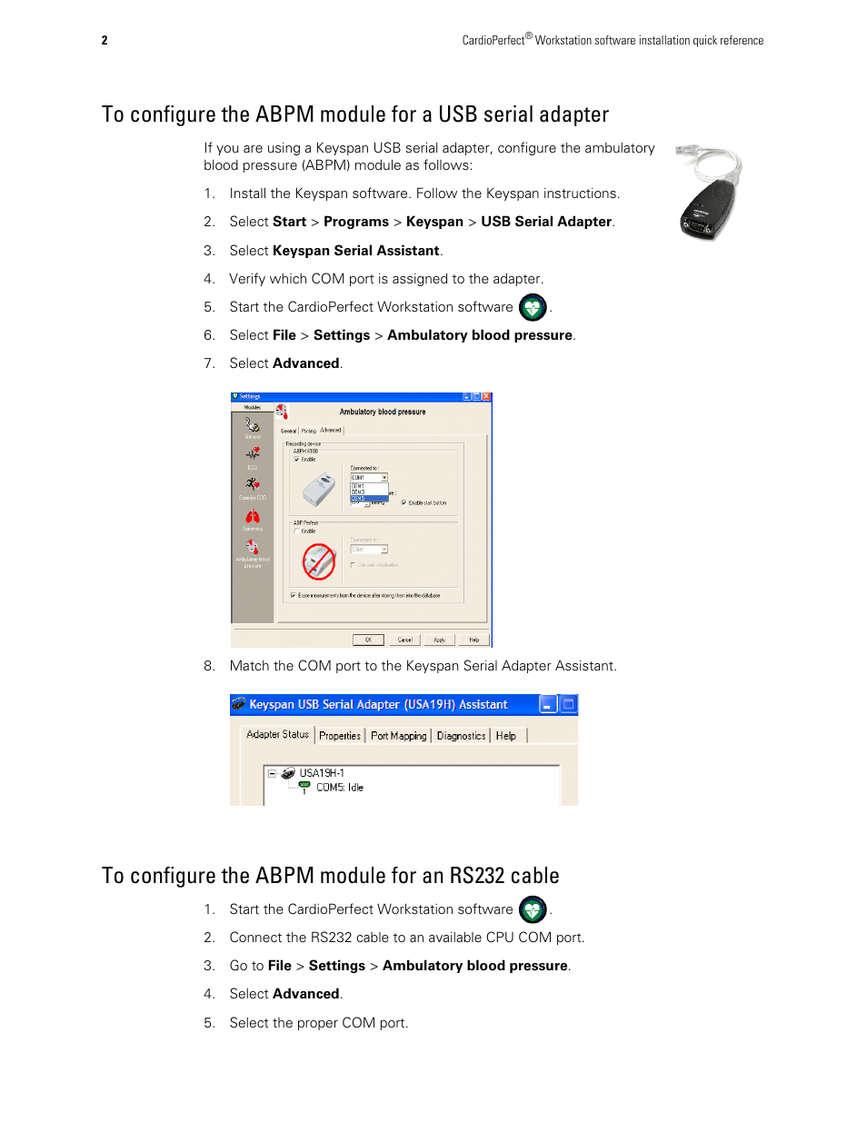 Welch Allyn Cardioperfect Workstation Software Installation - Quick Reference Guide User Manual | Page 2 / 2