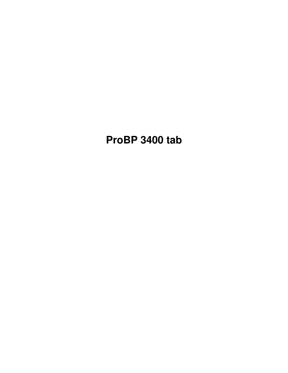 Welch Allyn Connex ProBP 3400 Digital Blood Pressure Device - Quick Reference Guide User Manual | 11 pages