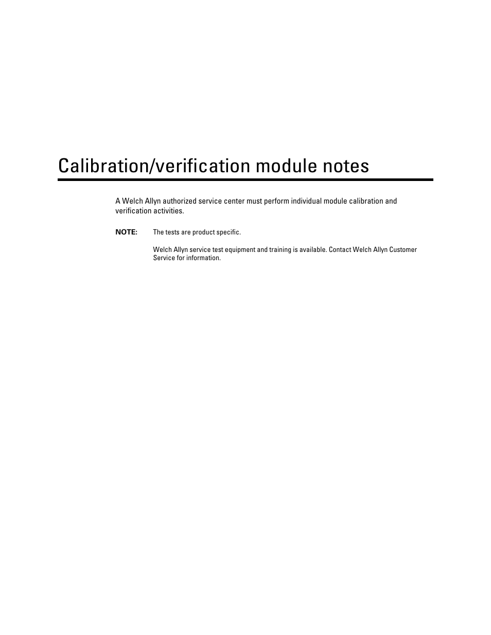 Welch Allyn Connex Vital Signs Monitor (CVSM) Calibration/Verification Module Notes - Quick Reference Guide User Manual | 7 pages