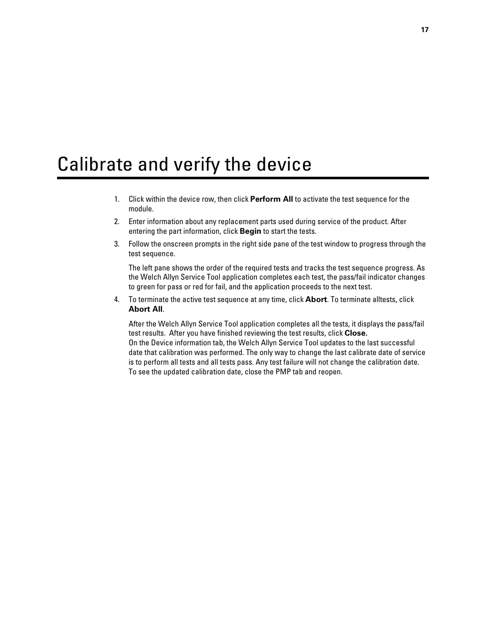 Calibrate and verify the device | Welch Allyn Connex Vital Signs Monitor PMP Tab Instructions - Quick Reference Guide User Manual | Page 21 / 24