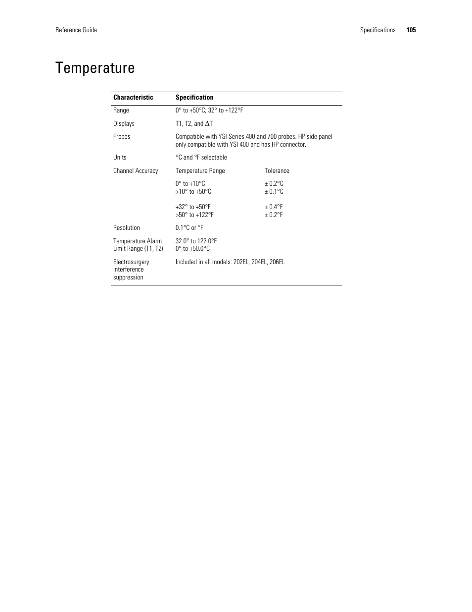 Temperature | Welch Allyn Vital Signs Monitor, Propaq Encore - Quick Reference Guide User Manual | Page 111 / 144