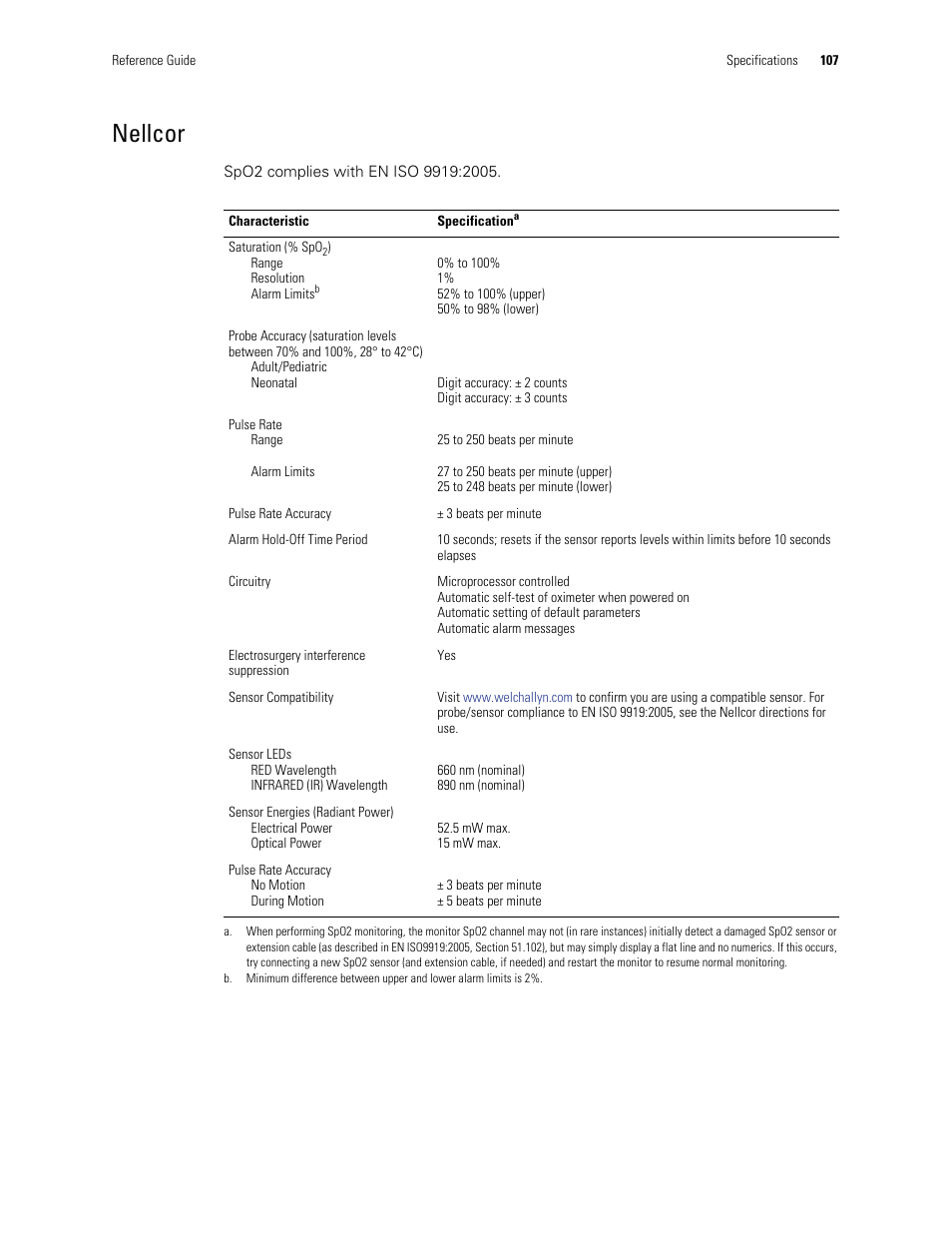 Nellcor | Welch Allyn Vital Signs Monitor, Propaq Encore - Quick Reference Guide User Manual | Page 113 / 144