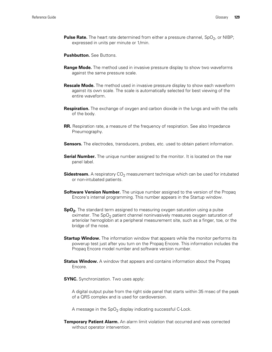 Welch Allyn Vital Signs Monitor, Propaq Encore - Quick Reference Guide User Manual | Page 135 / 144