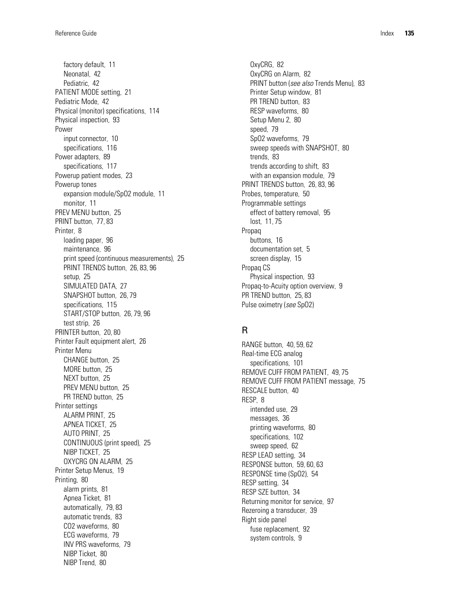 Welch Allyn Vital Signs Monitor, Propaq Encore - Quick Reference Guide User Manual | Page 141 / 144