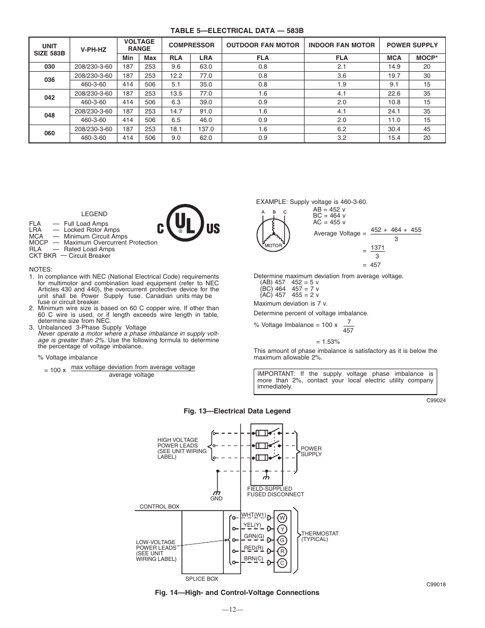 Bryant R-410A 583B User Manual | Page 12 / 30