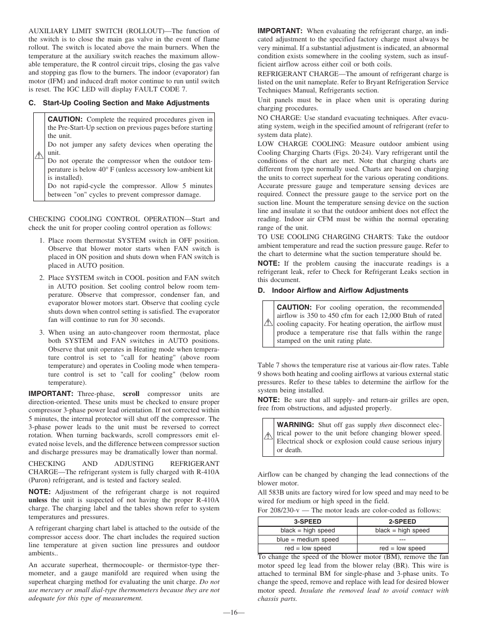 Bryant R-410A 583B User Manual | Page 16 / 30