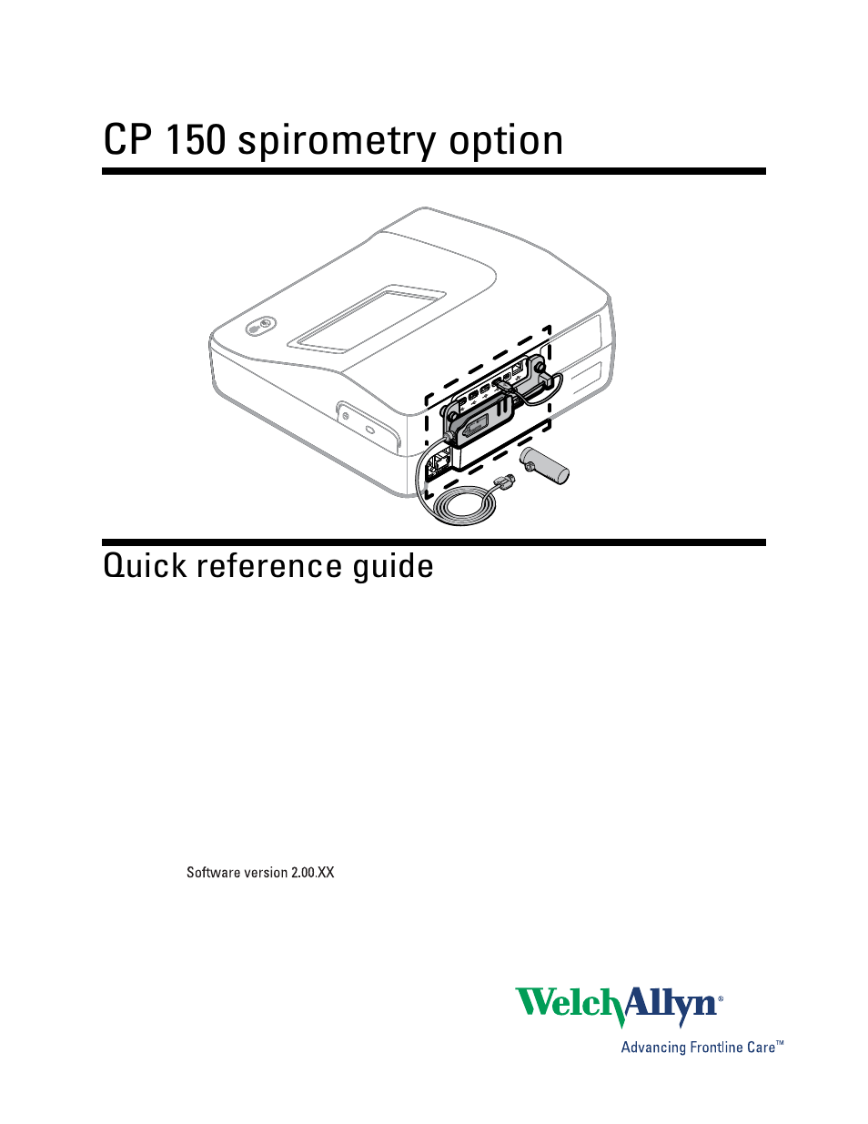 Welch Allyn CP150 Spirometry - Quick Reference Guide User Manual | 16 pages