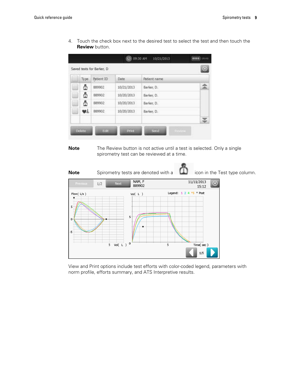 Welch Allyn CP150 Spirometry - Quick Reference Guide User Manual | Page 11 / 16