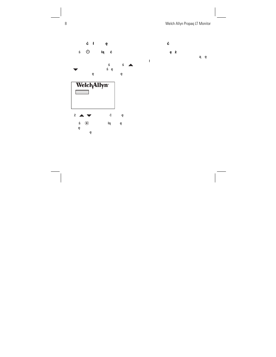Przeczytaj to najpierw | Welch Allyn Propaq LT Monitor Language Set - Installation Guide User Manual | Page 8 / 12