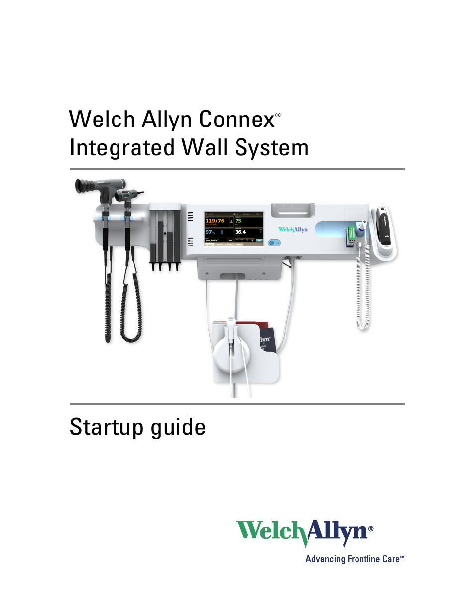 Welch allyn connex, Integrated wall system startup guide | Welch Allyn Connex Integrated Wall System Start Up Guide - Installation Guide User Manual | Page 3 / 22