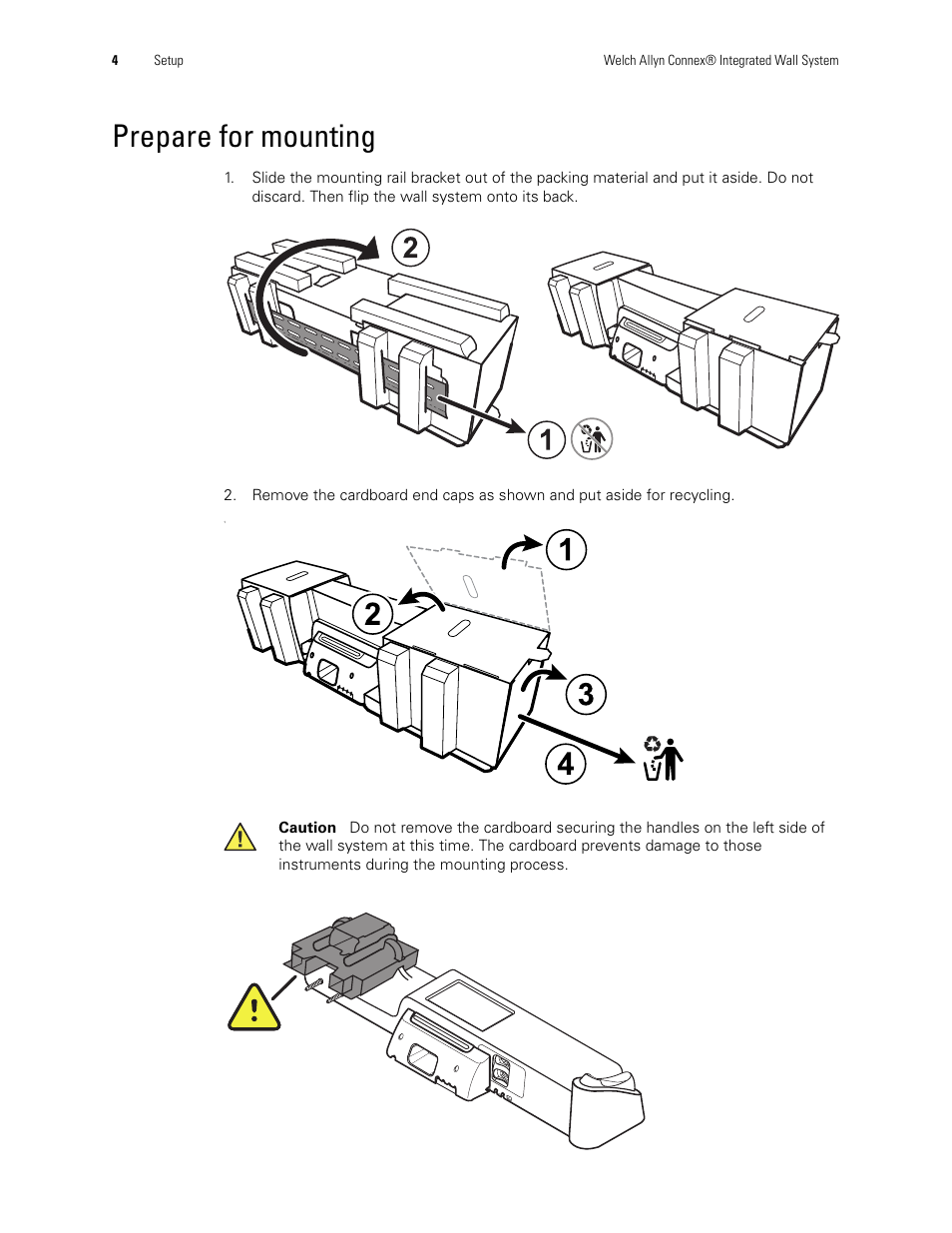 Prepare for mounting | Welch Allyn Connex Integrated Wall System Start Up Guide - Installation Guide User Manual | Page 8 / 22