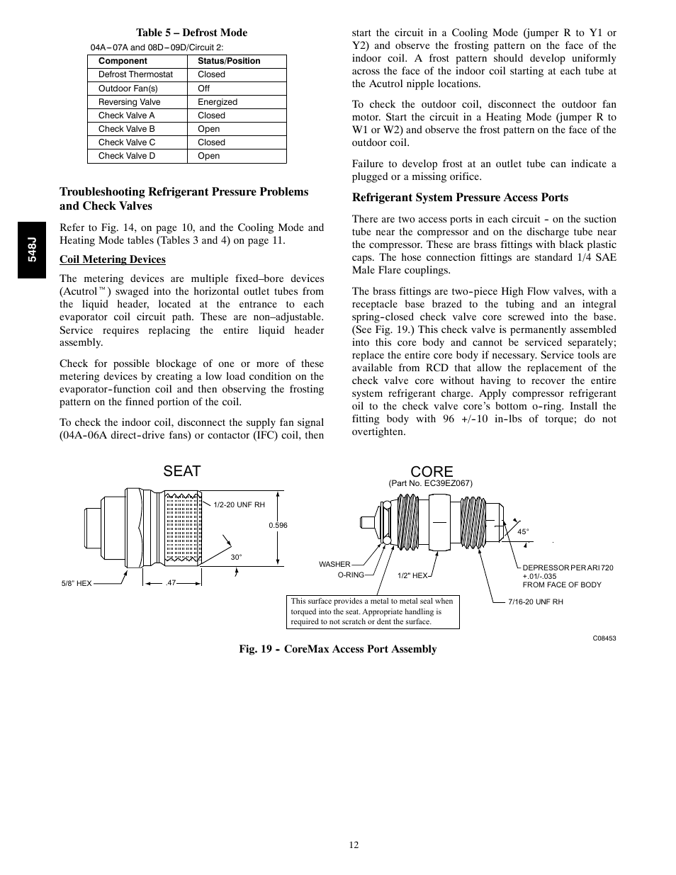Seat core | Bryant 548J User Manual | Page 12 / 100