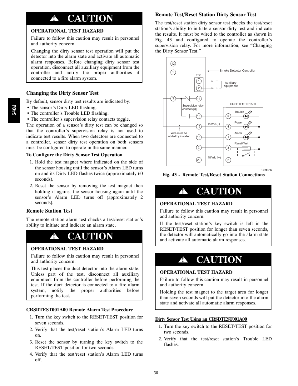 Caution | Bryant 548J User Manual | Page 30 / 100
