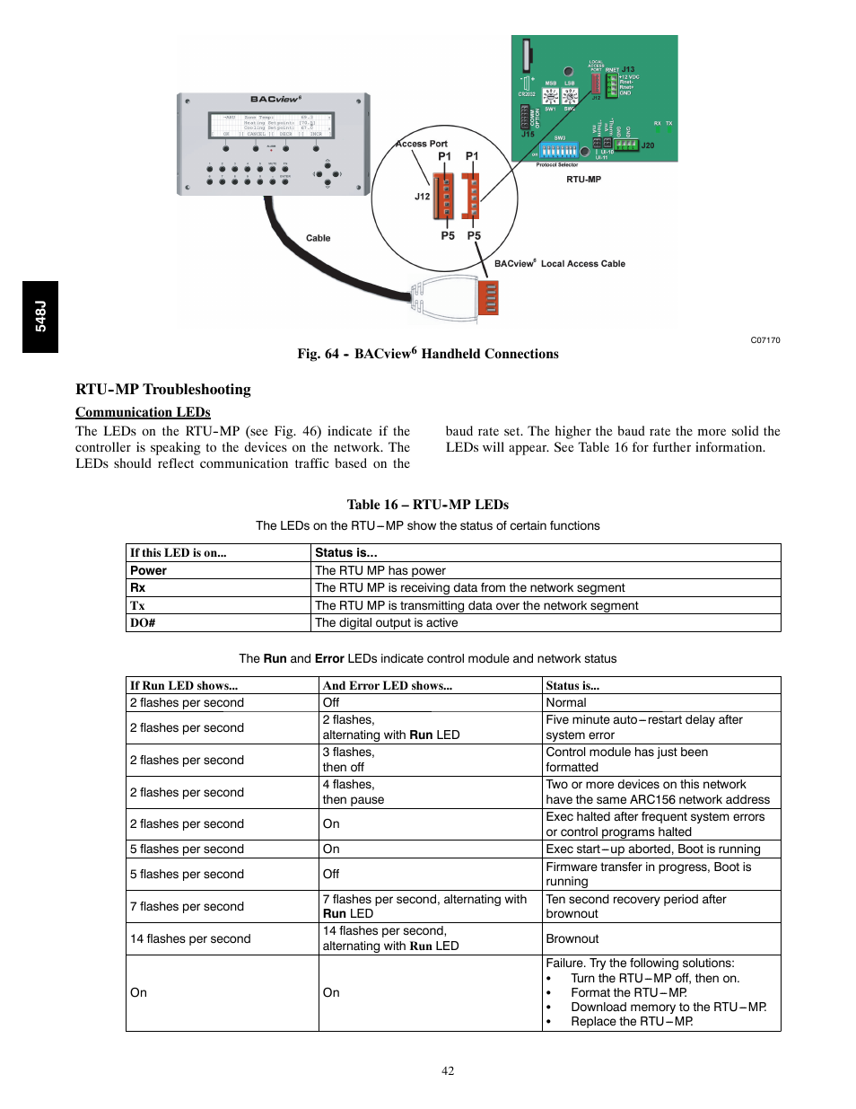 Rtu--mp troubleshooting | Bryant 548J User Manual | Page 42 / 100