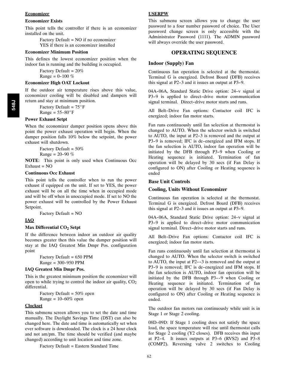 Bryant 548J User Manual | Page 62 / 100
