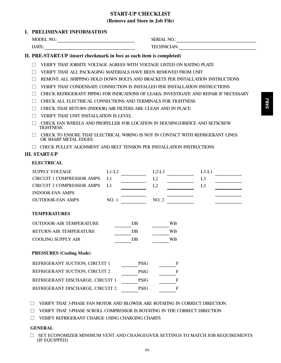 Bryant 548J User Manual | Page 99 / 100