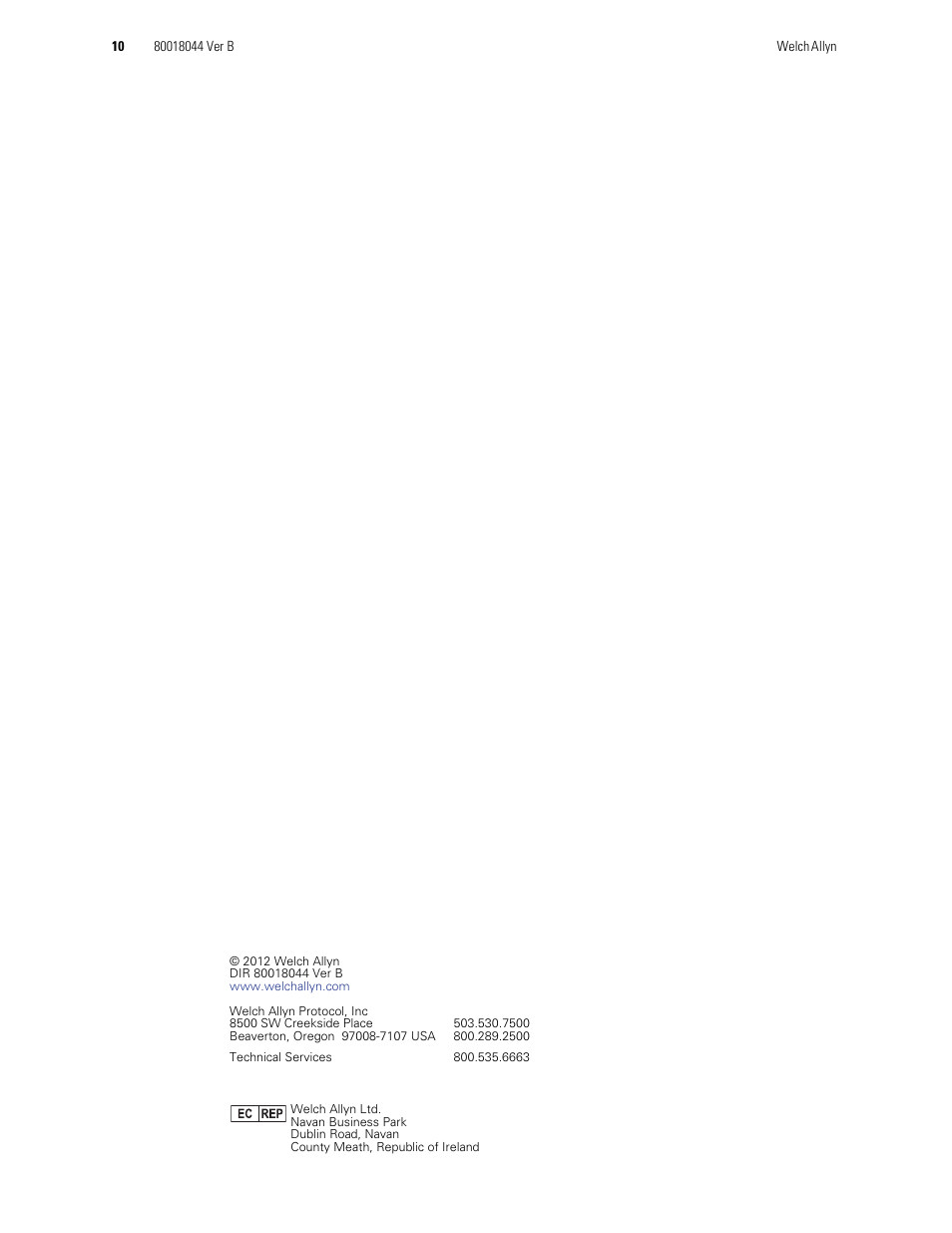 Welch Allyn Connex Vital Signs Monitor, Radio Software Configuration - Installation Guide User Manual | Page 10 / 10