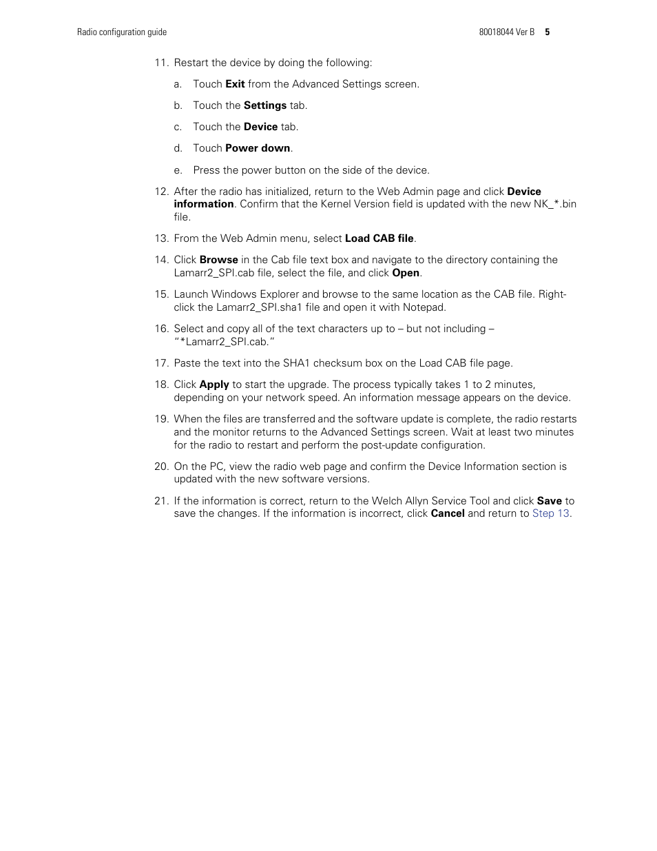 Welch Allyn Connex Vital Signs Monitor, Radio Software Configuration - Installation Guide User Manual | Page 5 / 10