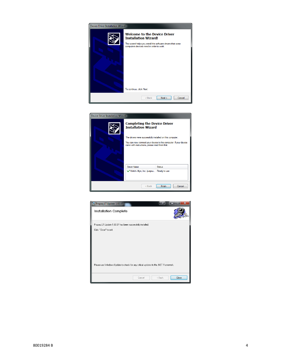 Welch Allyn Propaq LT v1.60.07 Update Application - Installation Guide User Manual | Page 4 / 10