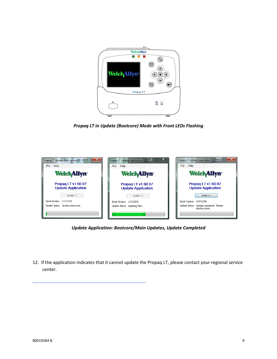 Welch Allyn Propaq LT v1.60.07 Update Application - Installation Guide User Manual | Page 9 / 10