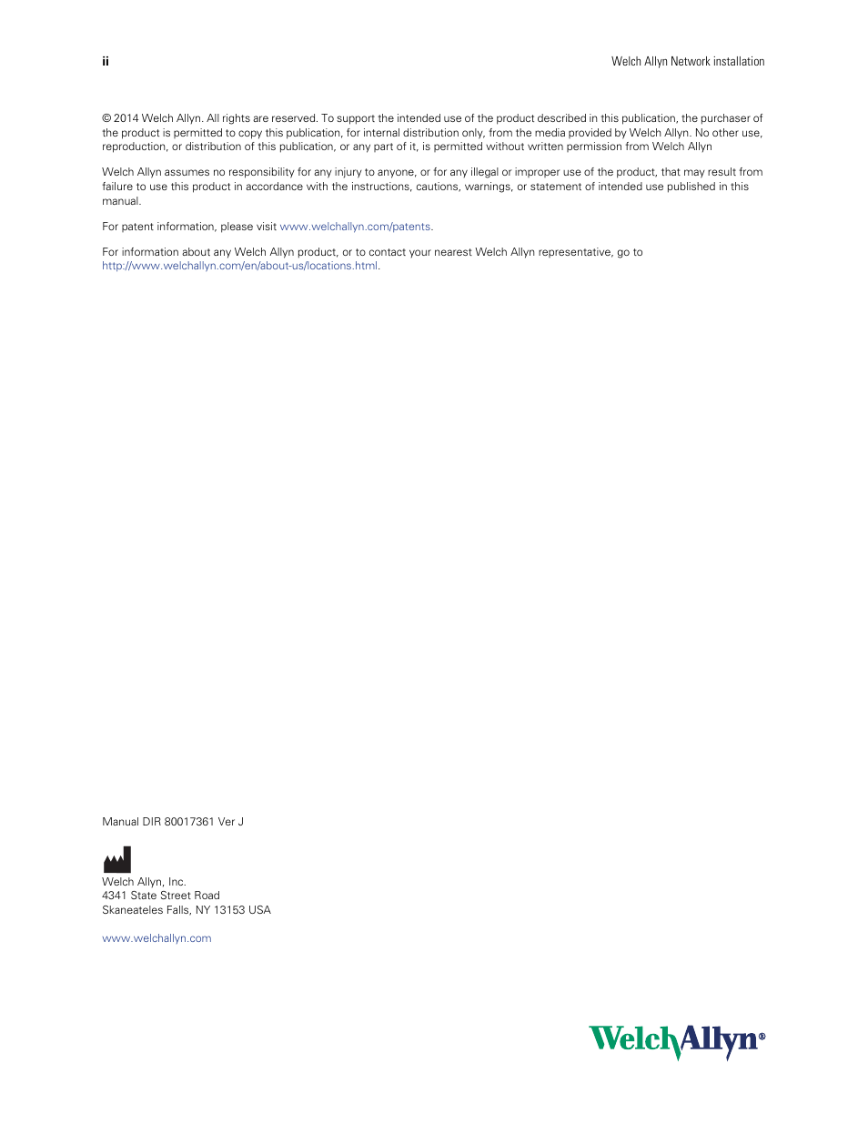Welch Allyn Connex and Acuity Network Installation Best Practices , User Manual - Installation Guide User Manual | Page 2 / 18