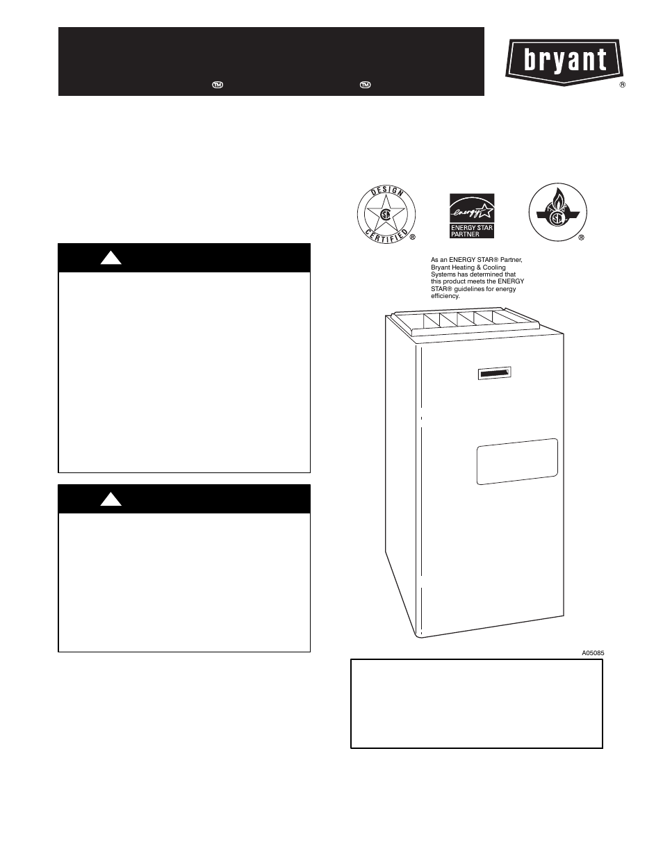 Bryant PLUS 95S 355CAV User Manual | 14 pages