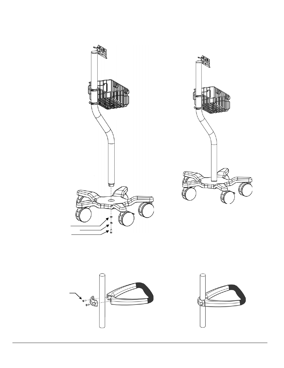 Welch Allyn Roll Stand Kit for 1500 Patient Monitor - Installation Guide User Manual | Page 3 / 5