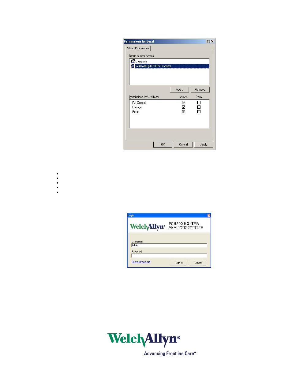 Welch Allyn Holter Software PCH100 and PCH200, LAN - Installation Guide User Manual | Page 10 / 17