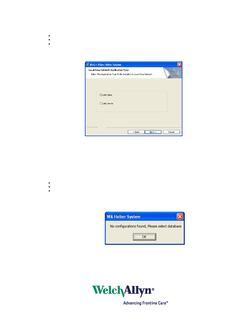 Welch Allyn Holter Software PCH100 and PCH200, LAN - Installation Guide User Manual | Page 14 / 17
