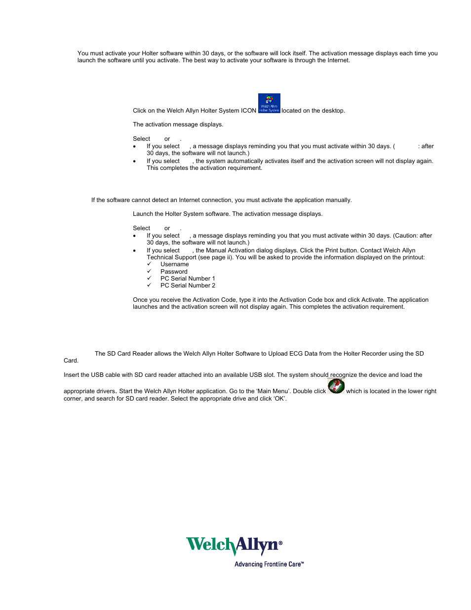 Welch Allyn Holter Software PCH100 and PCH200 - Installation Guide User Manual | Page 18 / 23
