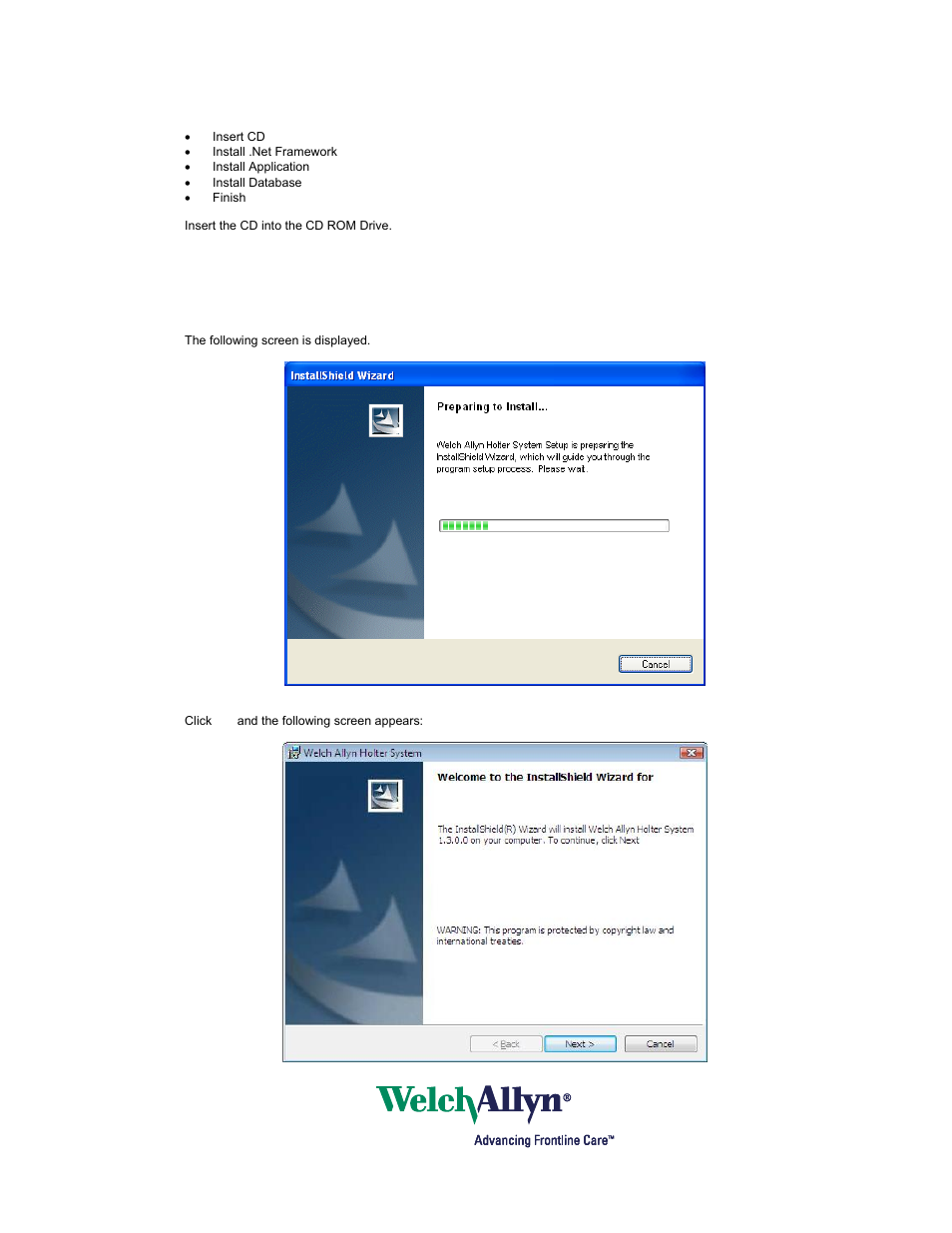 Welch Allyn Holter Software PCH100 and PCH200 - Installation Guide User Manual | Page 9 / 23
