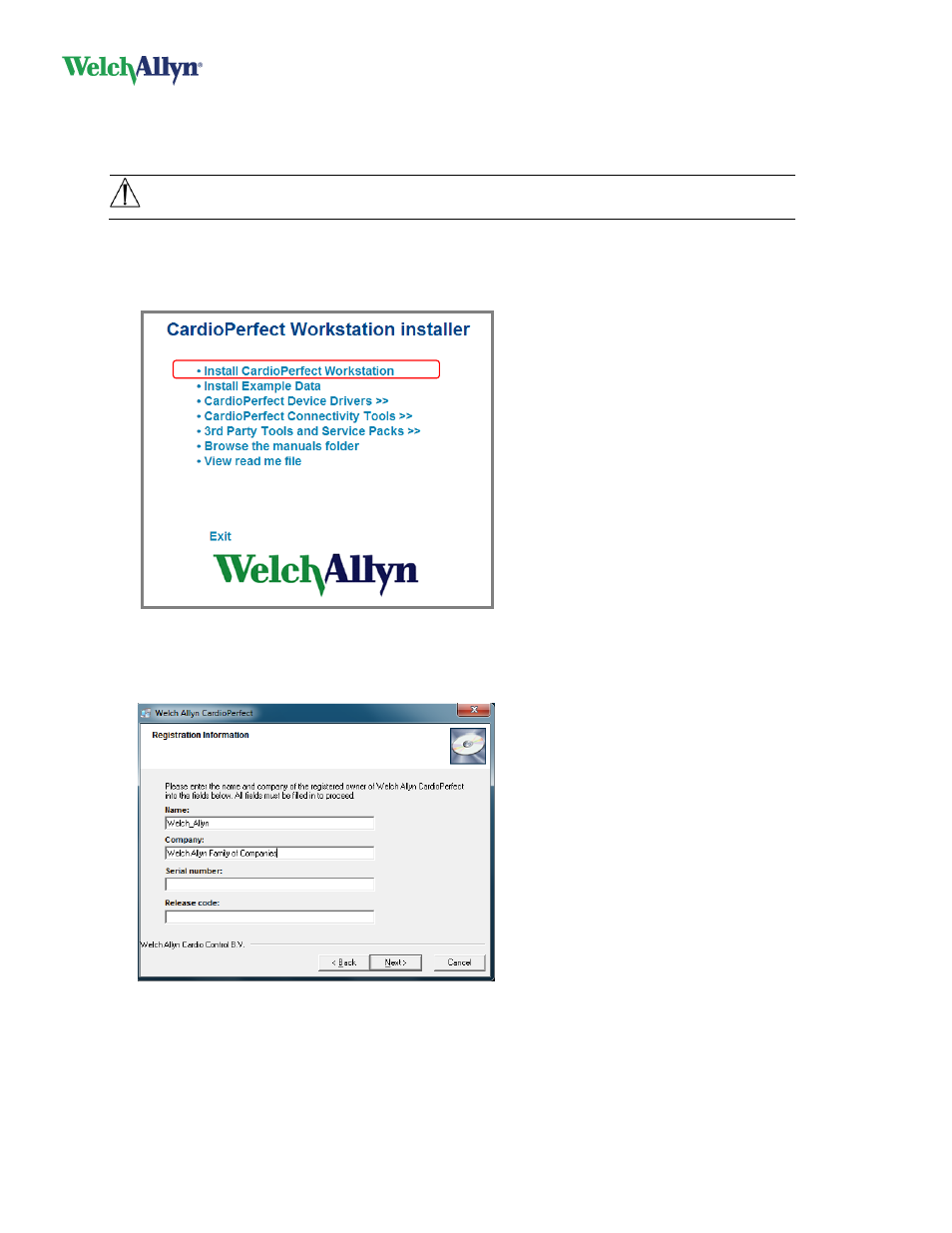 Install cpws software | Welch Allyn Cardioperfect Workstation, Software Version 1.6.5 - Installation Guide User Manual | Page 12 / 56