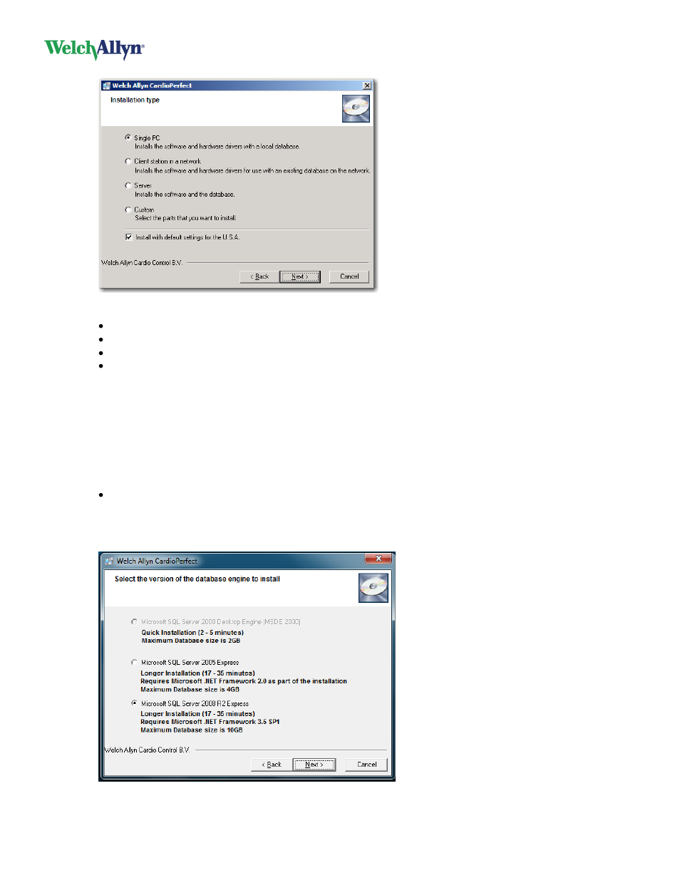 Welch Allyn Cardioperfect Workstation, Software Version 1.6.5 - Installation Guide User Manual | Page 13 / 56