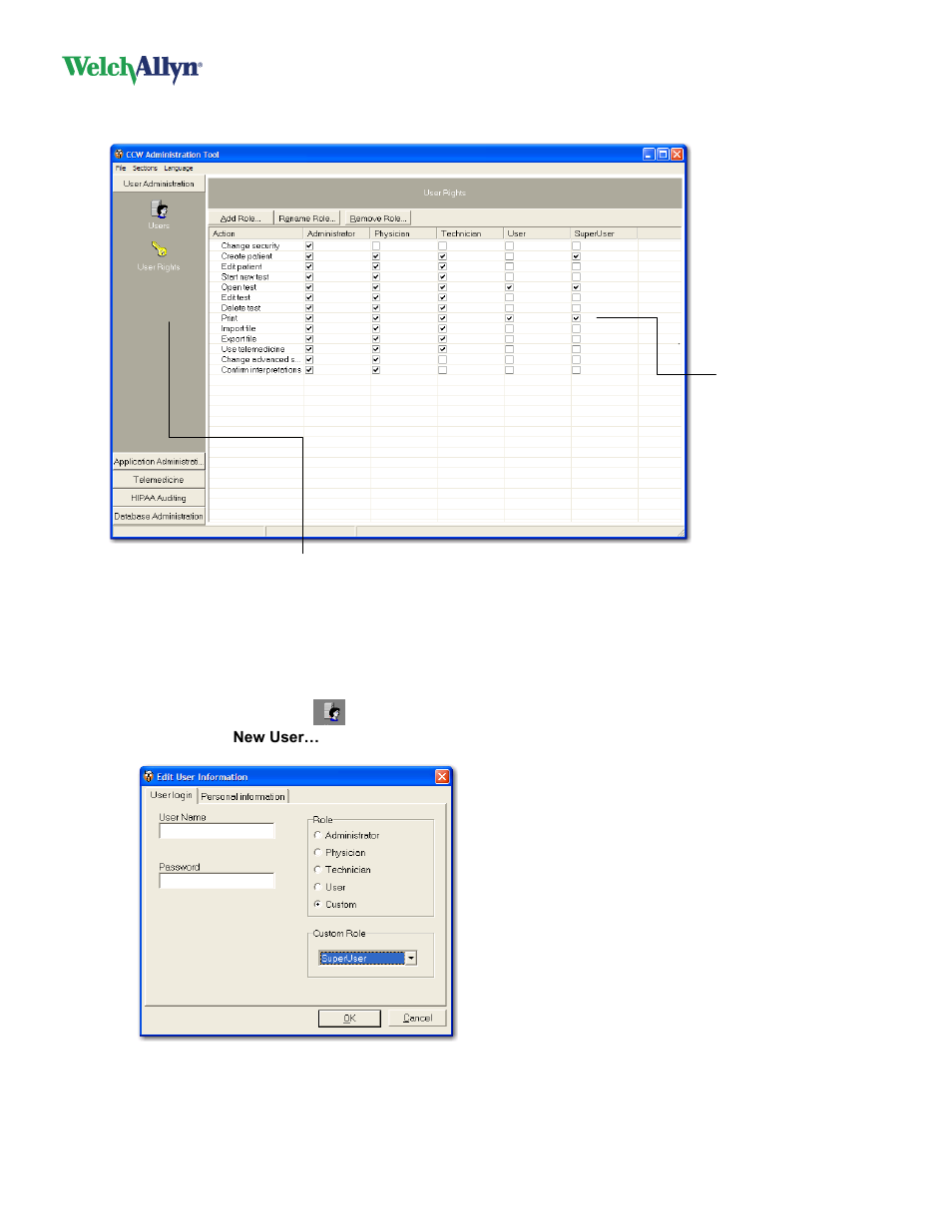 1 user accounts, Create an account | Welch Allyn Cardioperfect Workstation, Software Version 1.6.5 - Installation Guide User Manual | Page 30 / 56