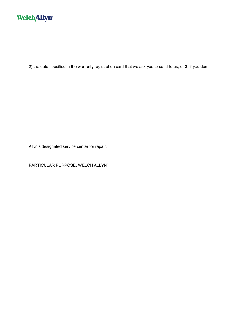 Limited warranty statement | Welch Allyn Cardioperfect Workstation, Software Version 1.6.5 - Installation Guide User Manual | Page 4 / 56