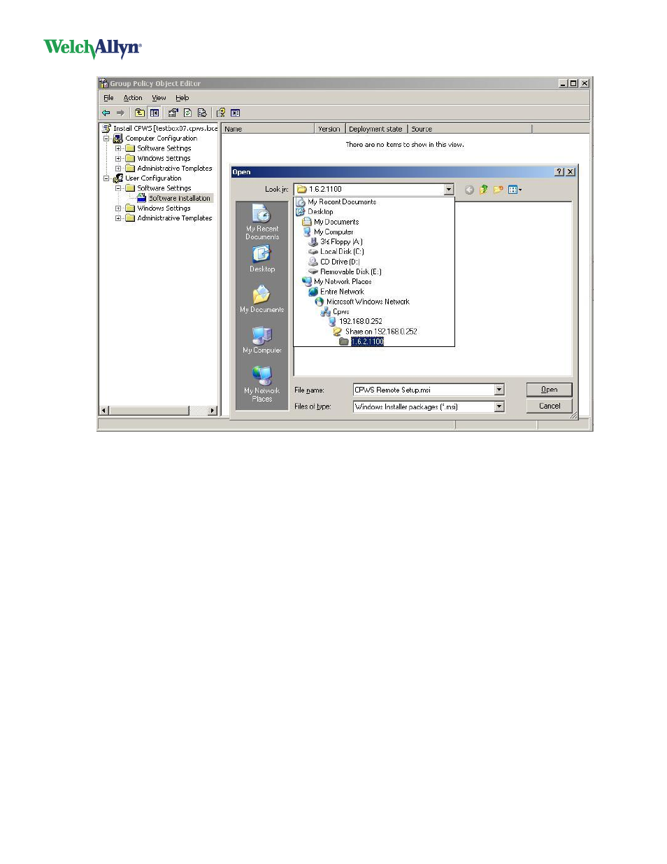 Welch Allyn Cardioperfect Workstation, Software Version 1.6.5 - Installation Guide User Manual | Page 53 / 56