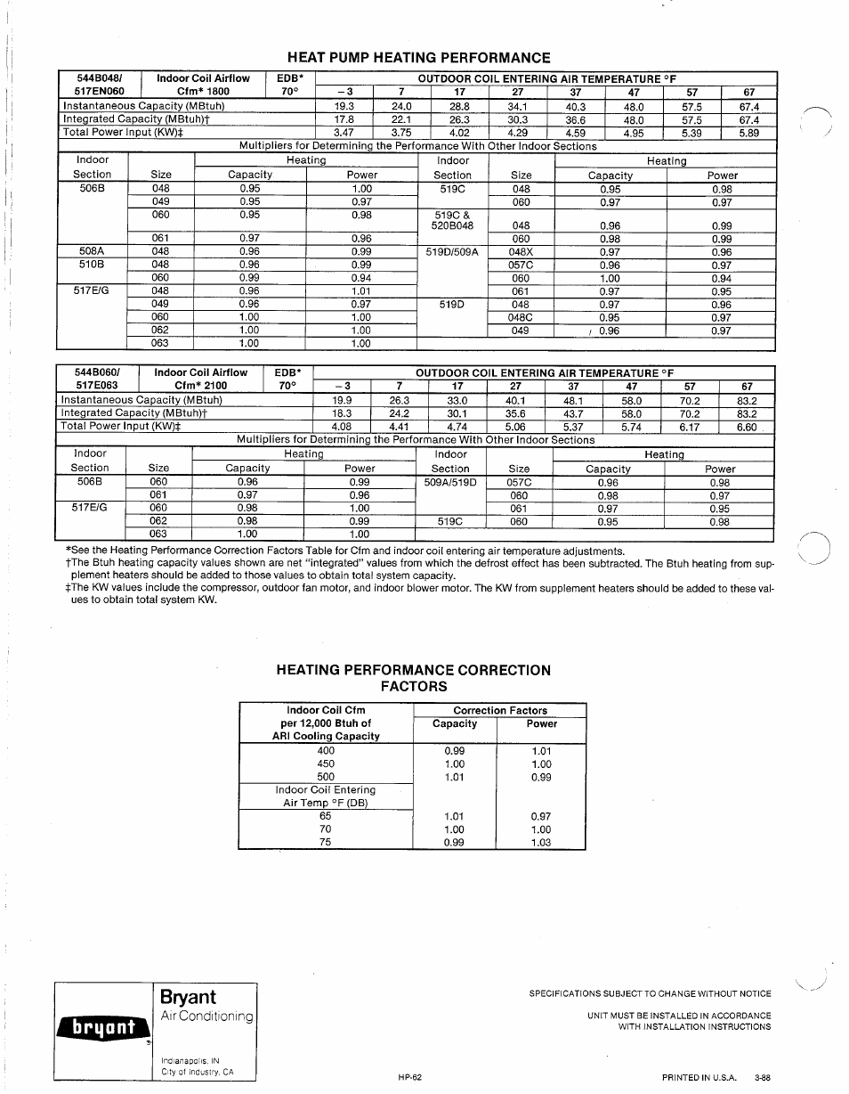 Bryant | Bryant 544B User Manual | Page 10 / 10