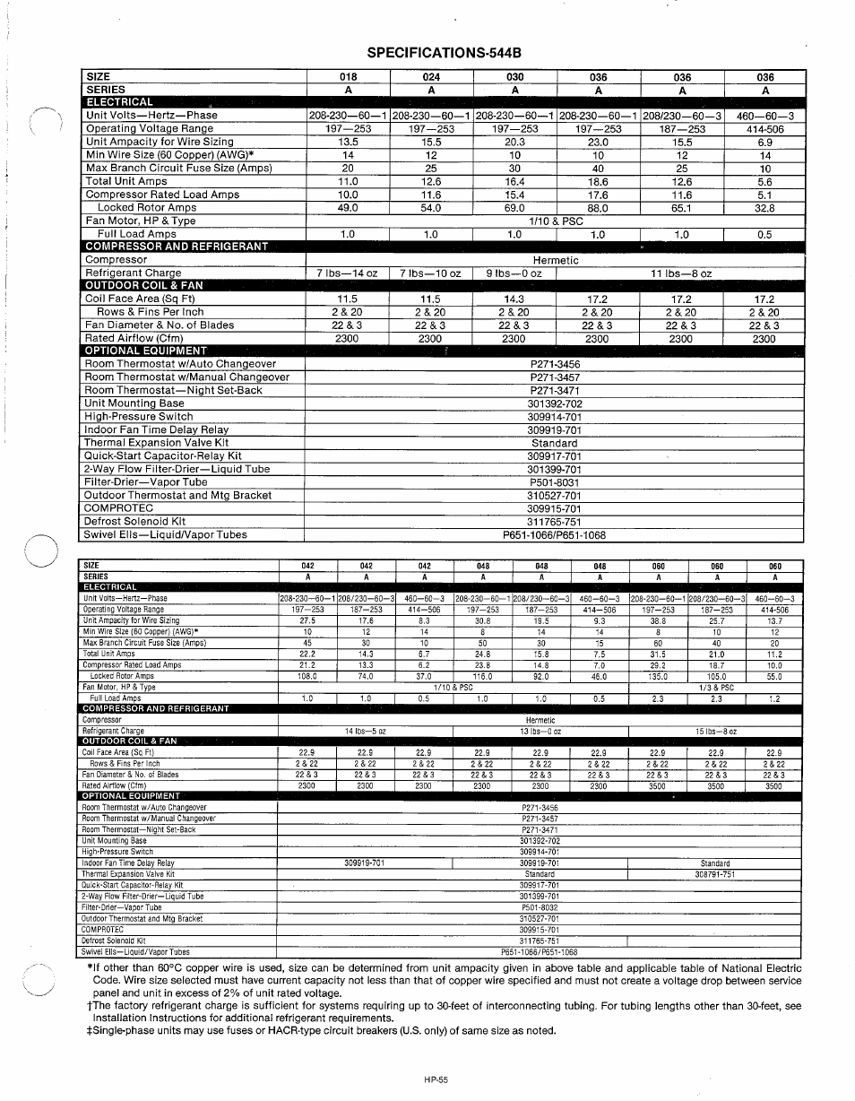 Specifications-544b | Bryant 544B User Manual | Page 3 / 10