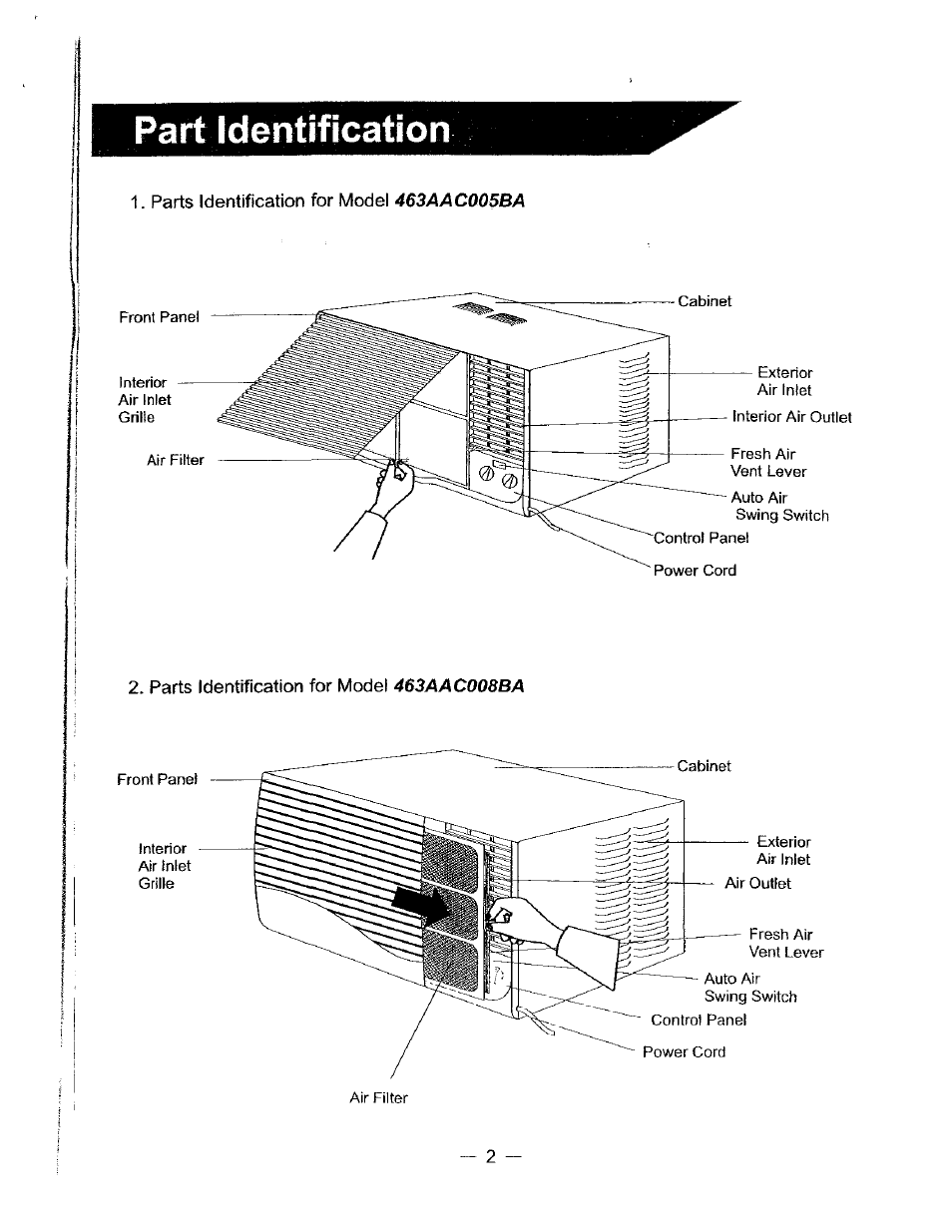 Part identification | Bryant 463AAC008BA User Manual | Page 3 / 19