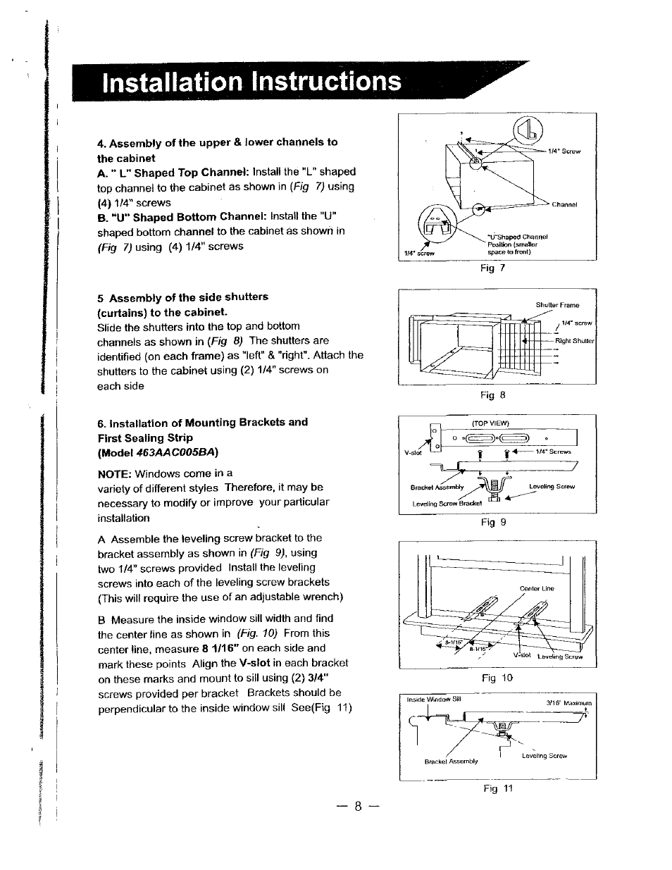 Instailation instructions | Bryant 463AAC008BA User Manual | Page 9 / 19