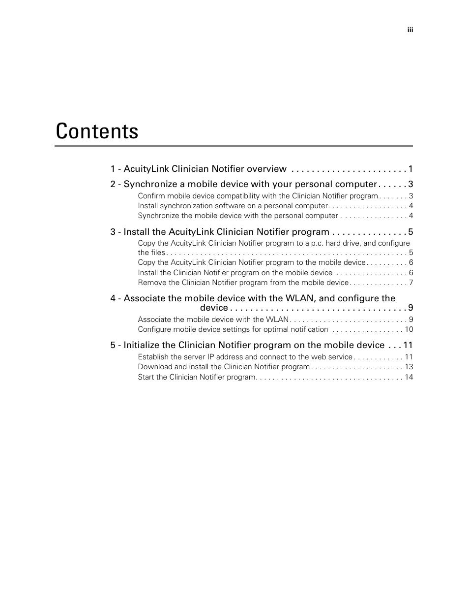 Welch Allyn Acuitylink Clinician Notifier, SW Install Instruction, Aculink Clin Not 1.4X - Installation Guide User Manual | Page 3 / 18