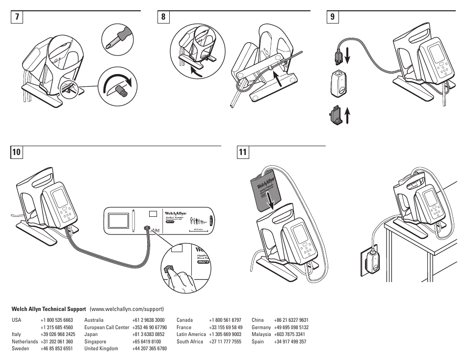 Welch Allyn Connex ProBlood Pressue (BP) 3400 Digital Blood Pressure Device, Mounting Inst, Desk Mount, ProBlood Pressue (BP) 3400 - Installation Guide User Manual | Page 2 / 2