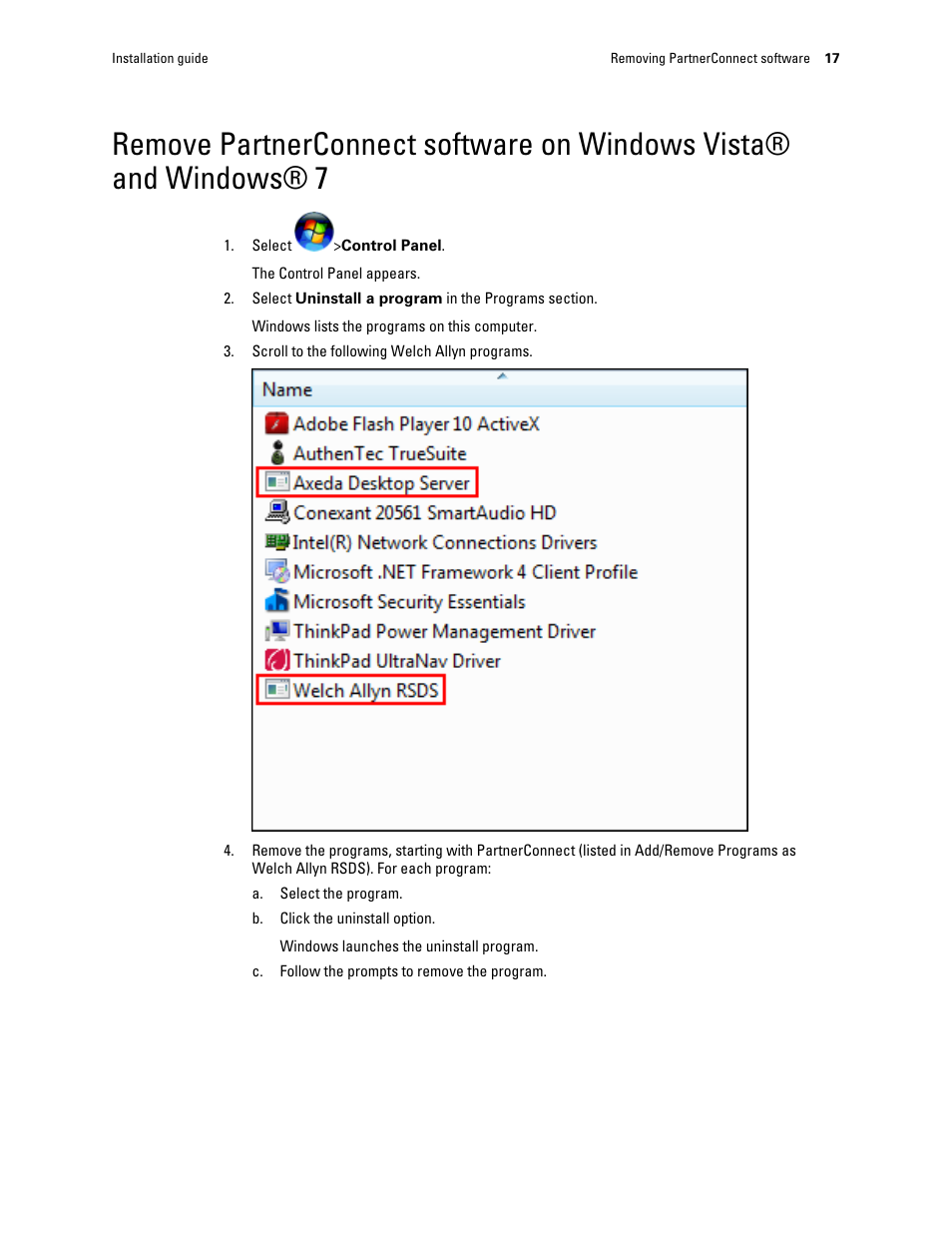 Welch Allyn PartnerConnect Software - Installation Guide User Manual | Page 21 / 23