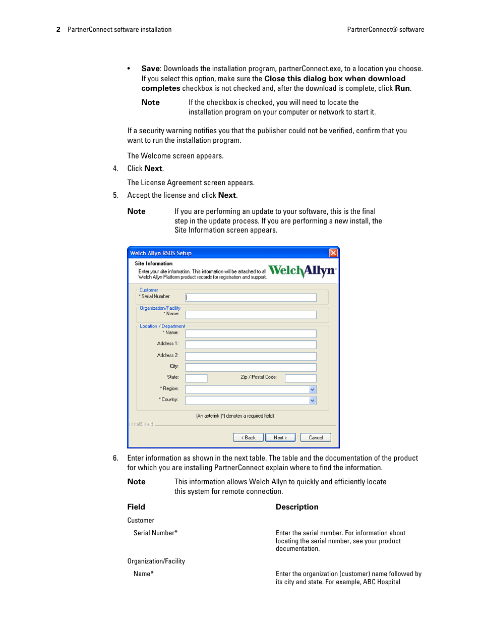 Welch Allyn PartnerConnect Software - Installation Guide User Manual | Page 6 / 23