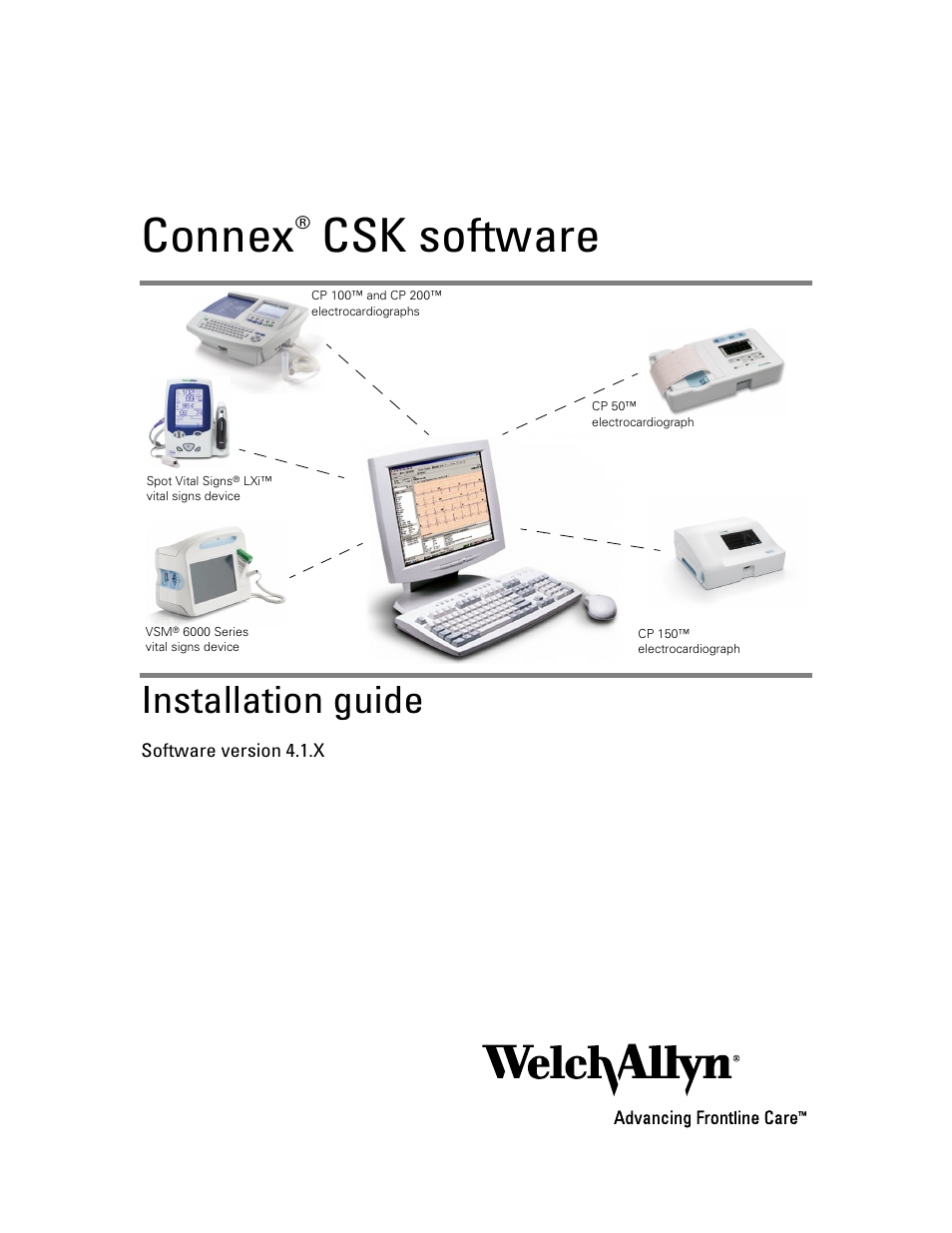 Welch Allyn Connex CSK 4.1.X - Installation Guide User Manual | 46 pages