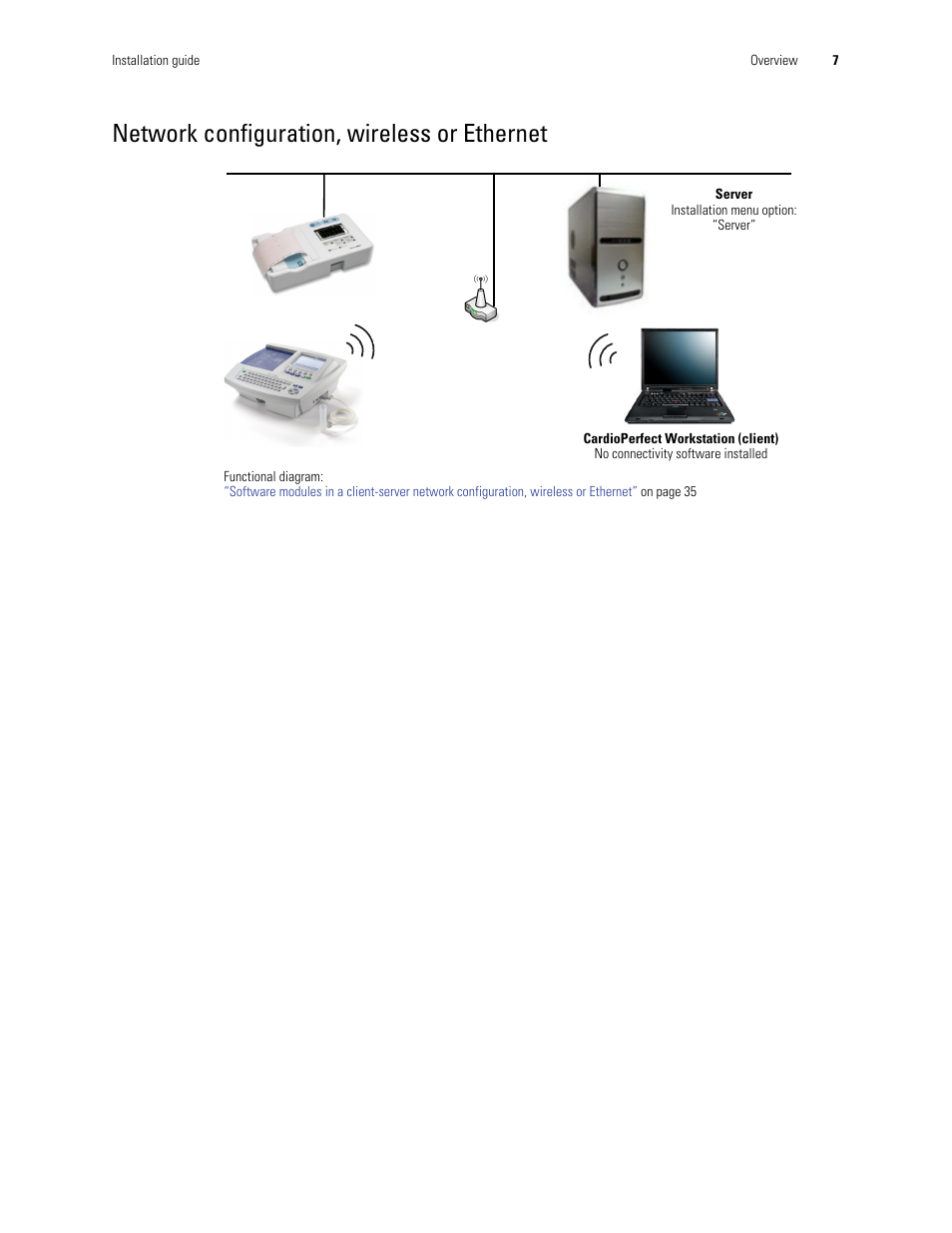 Network configuration, wireless or ethernet | Welch Allyn Connex CSK 4.1.X - Installation Guide User Manual | Page 11 / 46