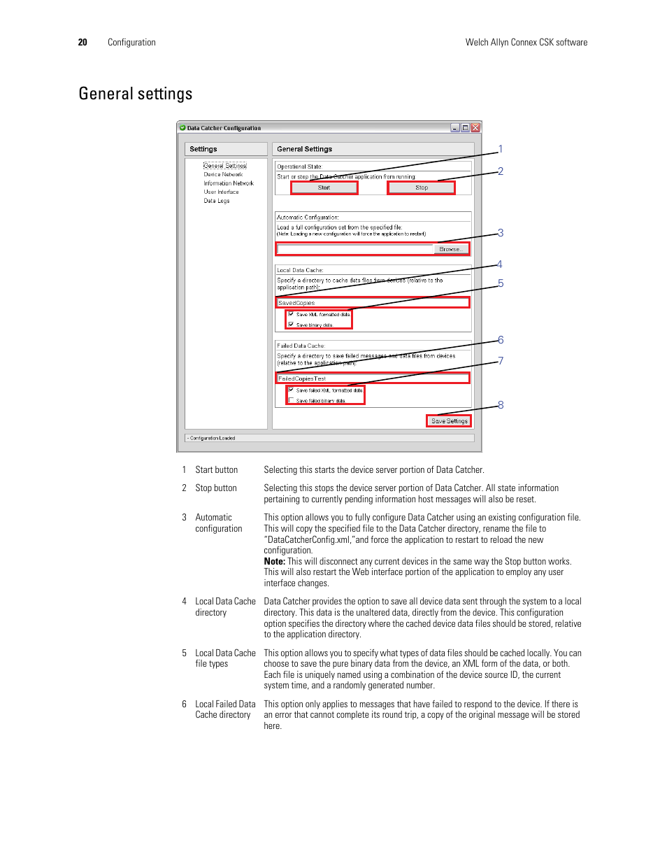 General settings | Welch Allyn Connex CSK 4.1.X - Installation Guide User Manual | Page 24 / 46