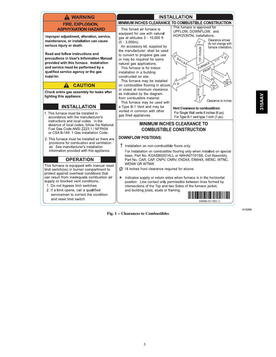 Bryant Gas Furance 315AAV User Manual | Page 3 / 60