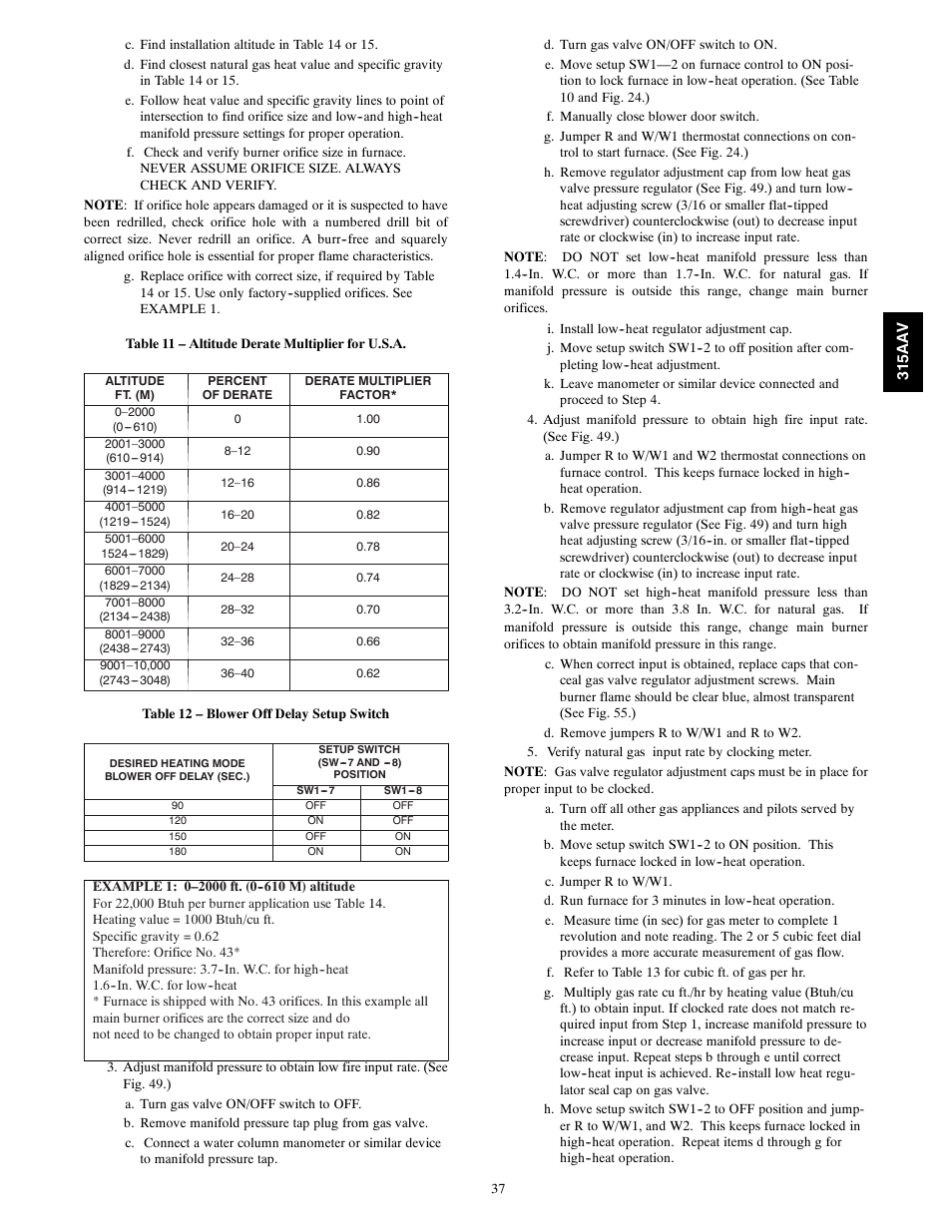 Bryant Gas Furance 315AAV User Manual | Page 37 / 60